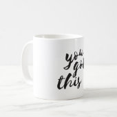 Sie got dieses, typografische Tasse (Vorderseite Links)