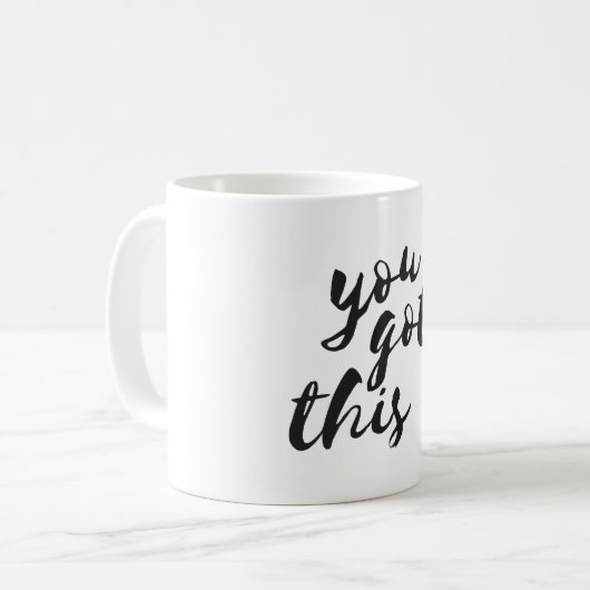 Sie got dieses, typografische Tasse (Vorderseite Links)