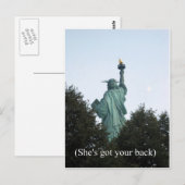 Sie got dir den Rücken! Postkarte (Vorne/Hinten)