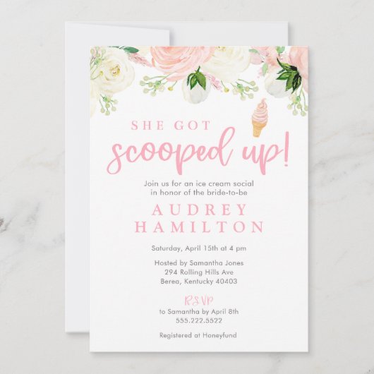 Sie Got Eiscreme-Brautparty Einladung (Vorderseite)