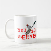 Sie got gedientes Badminton Kaffeetasse (Links)