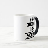 Sie got gerade gedient - lustiges Volleyball-Zitat Verwandlungstasse (VorderseiteRechts)