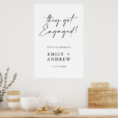 Sie got Verlobt! Willkommenspender der Teilnehmer Poster (Küche)