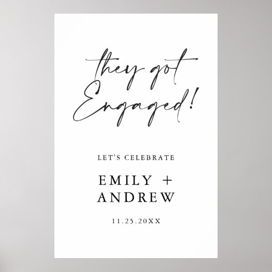 Sie got Verlobt! Willkommenspender der Teilnehmer Poster (Vorne)