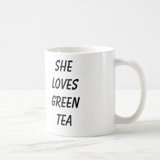 Sie grüner Tee der Lieben Kaffeetasse