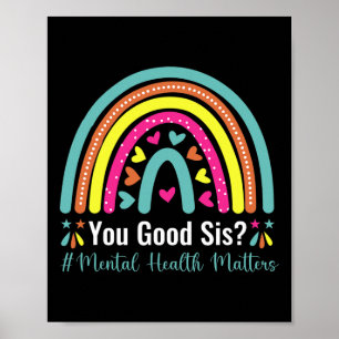 Sie gut Sis Psychische Gesundheitsprobleme Bewusst Poster