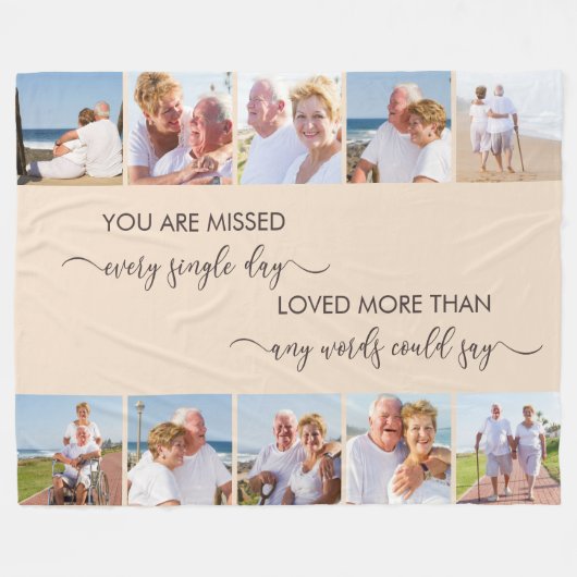 Sie haben 10 Erinnerungen an die FotoCollage Almon Fleecedecke (Vorderseite (Horizontal))