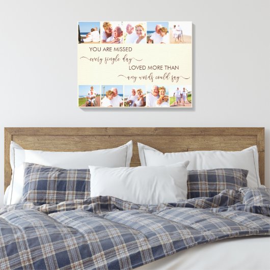 Sie haben 10 Erinnerungen an die FotoCollage Almon Leinwanddruck (Insitu (Schlafzimmer))