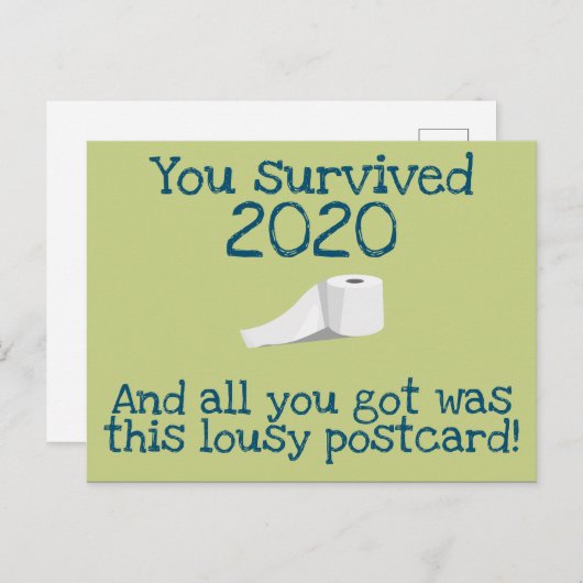 Sie haben 2020 ein sonniges neues Jahr überlebt Postkarte (Vorne/Hinten)