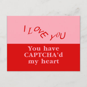 Sie haben Captcha und mein Herz Postkarte