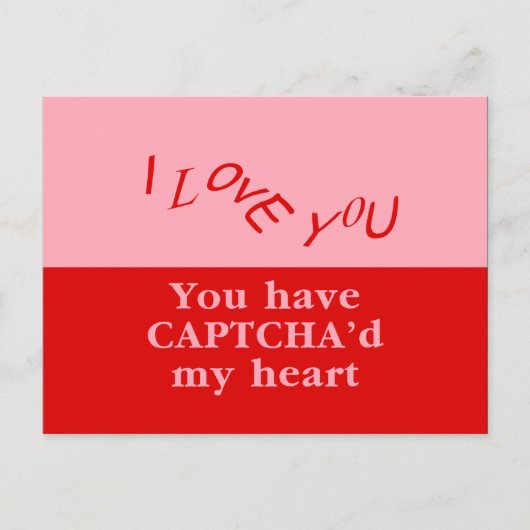 Sie haben Captcha und mein Herz Postkarte (Vorderseite)