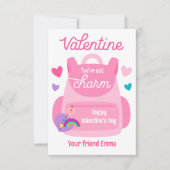 Sie haben Charm Schlüsselanhänger Valentine Klasse Einladung (Vorderseite)