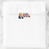 Sie haben das getan !!! quadratischer aufkleber (Tasche)