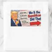 Sie haben das getan !!! rechteckiger aufkleber (Tasche)