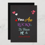 Sie haben das Glück, dass ich umgekehrt eine lusti Einladung (Vorne/Hinten)