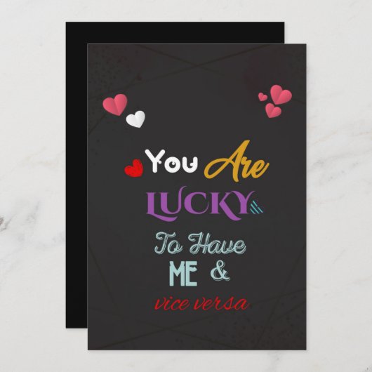 Sie haben das Glück, dass ich umgekehrt eine lusti Einladung (Vorne/Hinten)