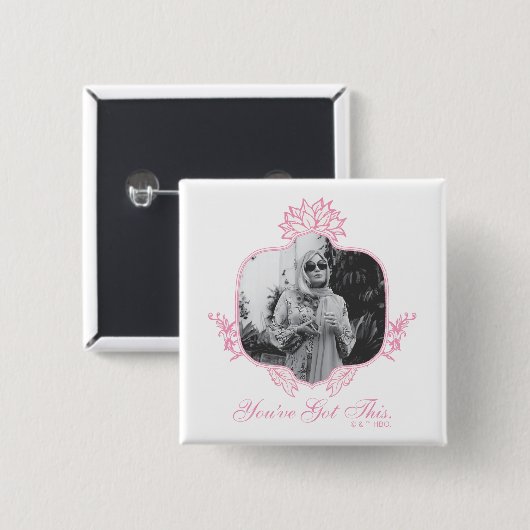 Sie haben das Got - die weiße Lotus Button (Vorne & Hinten)