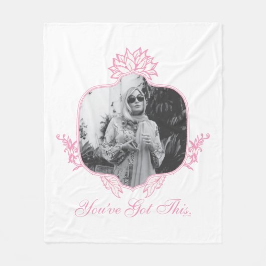 Sie haben das Got - die weiße Lotus Fleecedecke (Vorderseite)