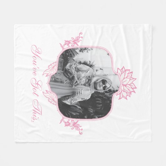 Sie haben das Got - die weiße Lotus Fleecedecke (Vorderseite (Horizontal))