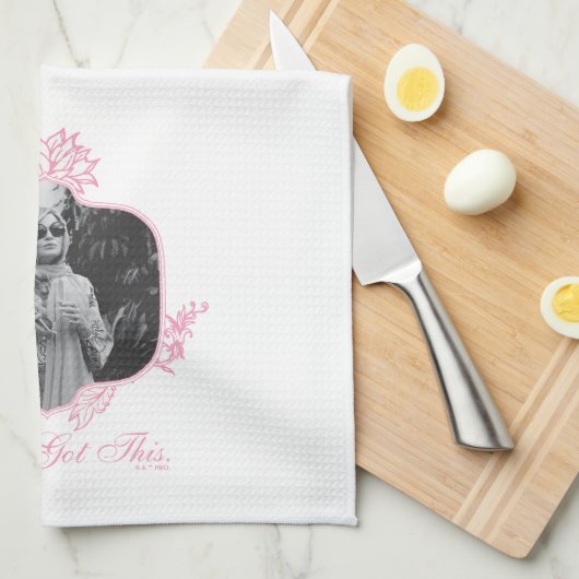 Sie haben das Got - die weiße Lotus Geschirrtuch (Viertel Falte)