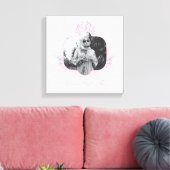 Sie haben das Got - die weiße Lotus Leinwanddruck (Insitu (Wohnzimmer))