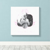 Sie haben das Got - die weiße Lotus Leinwanddruck (Insitu (Holzboden))