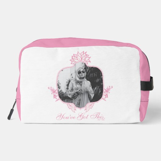 Sie haben das Got - die weiße Lotus Waschbeutel (Rückseite)