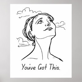 Sie haben das Got - Minimalistische Motivation Poster