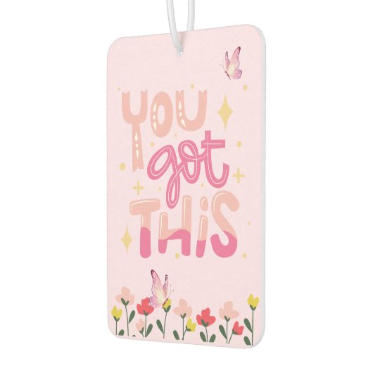 SIE HABEN DAS GOT | Pink Floral & Butterfly Motiva Autolufterfrischer (Links)