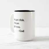 Sie haben das Got, weil ich Sie Got habe - Gott Zweifarbige Tasse (Vorderseite Links)