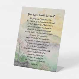 Sie haben das Schild/Liebe/Geschenk des Warteposte Sockelschild