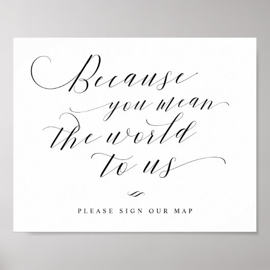 Sie haben das "World to Uns Map Guest Board Sign"  Poster (Vorne)