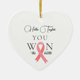 Sie haben den Schlachtkrebs gewonnen Keramik Ornament