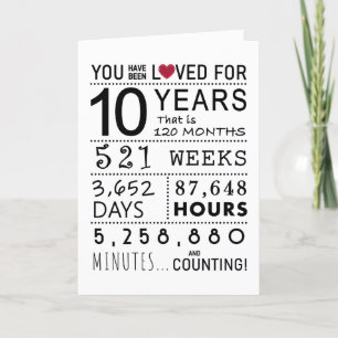 Sie haben die 10. Geburtstagskarte geliebt Dankeskarte