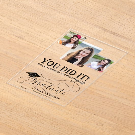 Sie haben die Akryllische Multi-Foto-Grad-Ankündig Acryleinladungen (Ablage )