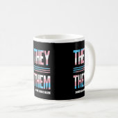 Sie haben die Farben der Trans Flag Kaffeetasse (VorderseiteRechts)