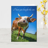 Sie haben die Kuh Gratulation Verlobung gekauft Karte (Gelbe Blume)