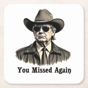 Sie haben die Wahl von Cowboy Trump wieder verpass Rechteckiger Pappuntersetzer