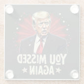 Sie haben die Wahl von Trump für Haustiere wieder  Glasuntersetzer (Rückseite)