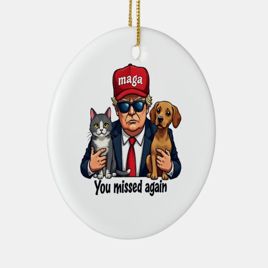Sie haben die Wahl von Trump für Haustiere wieder Keramik Ornament (Rechts)