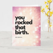 Sie haben diese Geburt angestoßen - Karte (Gelbe Blume)