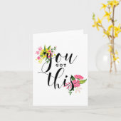 Sie haben diese moderne Kalligrafie Motivierend Go Karte (Gelbe Blume)