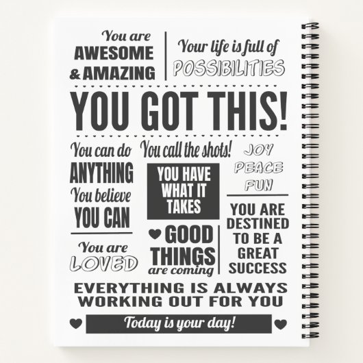 Sie haben diese Motivierend Zitate Got Notizblock (Rückseite)