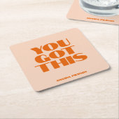 Sie haben diese rosa rote Kalligrafie got Rechteckiger Pappuntersetzer (angewinkelt)