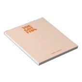 Sie haben diese rosa roten kalligraphischen Notebo Notizblock (angewinkelt)