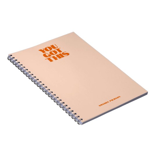 Sie haben diese rosa roten kalligraphischen Notebo Notizblock (Rechte Seite)