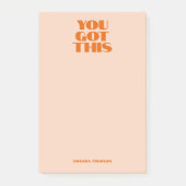 Sie haben diese rosa roten kalligraphischen Notebo Post-it Klebezettel (Vorderseite)