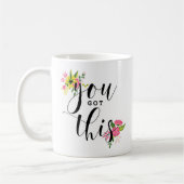 Sie haben diese Tasse mit Blumenschrift Got (Links)