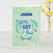 Sie haben diese Viel Glück auf Prüfungen mit Perso Karte (Gelbe Blume)