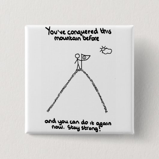 Sie haben diesen Berg vor Abzeichen erobert Button (Vorderseite)